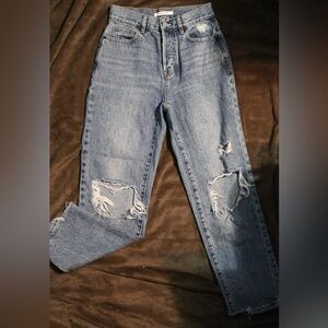 PacSun Women's Medium Blue Ripped High Rise Jeans